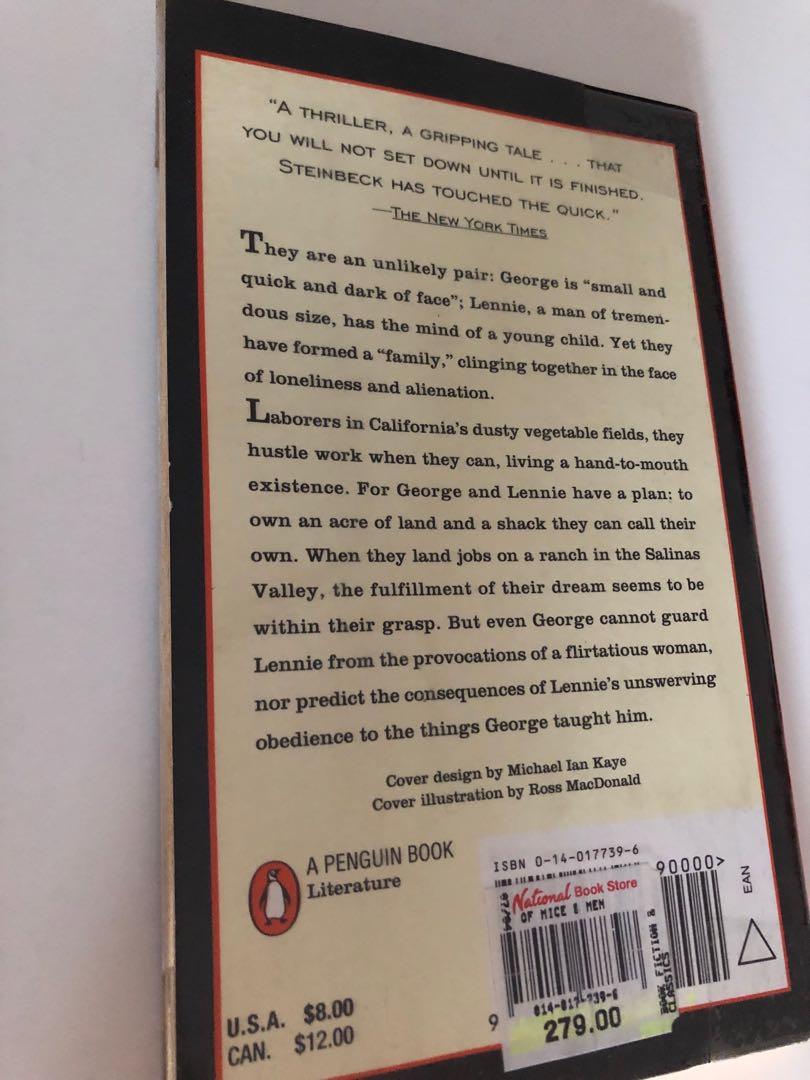 Of Mouse & Men —John Steinbeck (Category: Storybooks) located in Quezon City. Submitted by therosa (Listing ID 1171482397, Image 2). Description: .