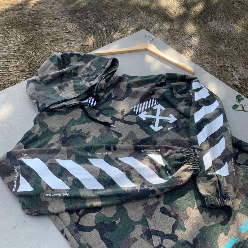 Off white camo hoodie