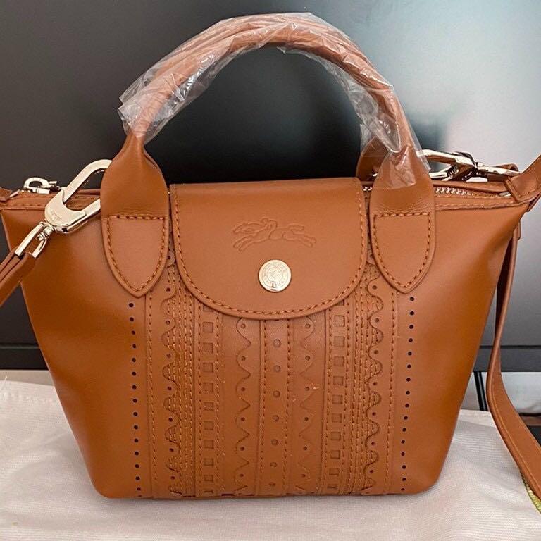Original Longchamp Mini Suede Lace Shoulder Bag Luxury Bags