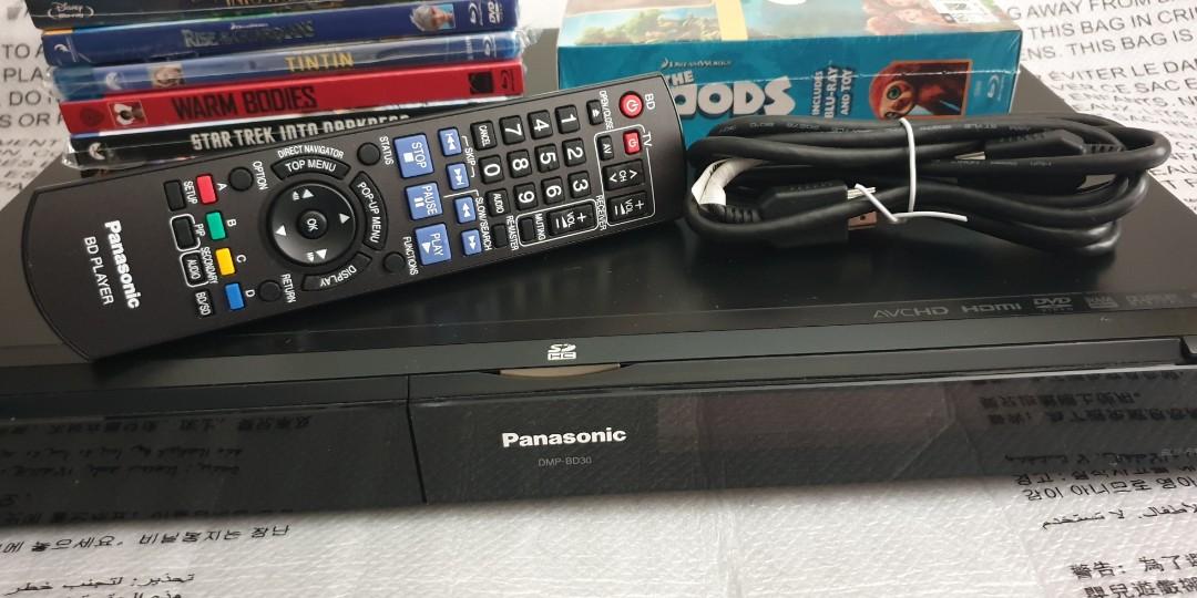 Panasonic BluRay Player include 10pc New Bluray Movie, TV & Home