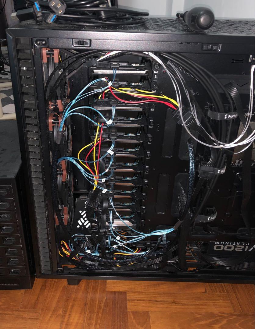 PCIe Expansion Card Mini SAS SFF8087 Ports + SATA breakout cables to 8 HDD Hard Drive Unraid