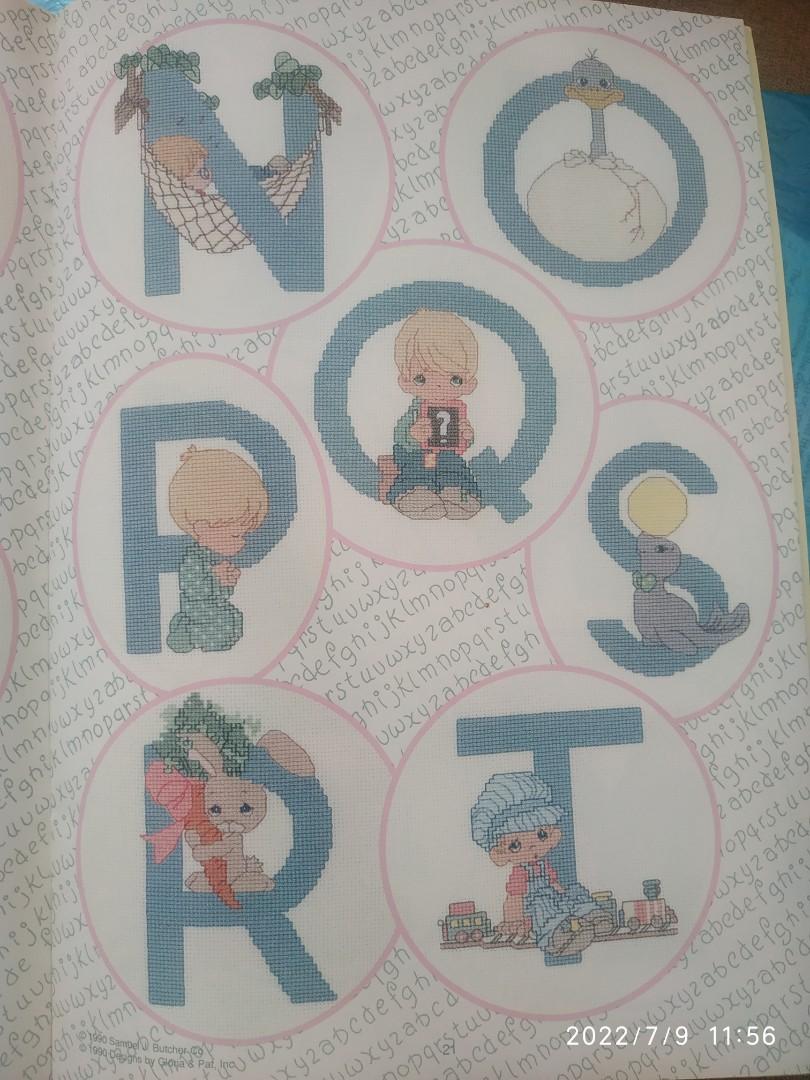 Precious moments alphabets cross stitch book, Hobbies & Toys ...