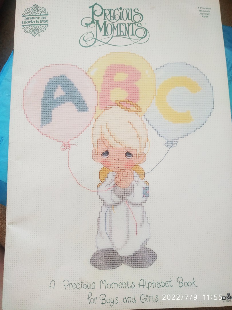 Precious moments alphabets cross stitch book, Hobbies & Toys ...