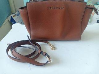 Preloved Michael Kors Selma Medium Sling Bag Brown ORIGINAL AUTHENTIC