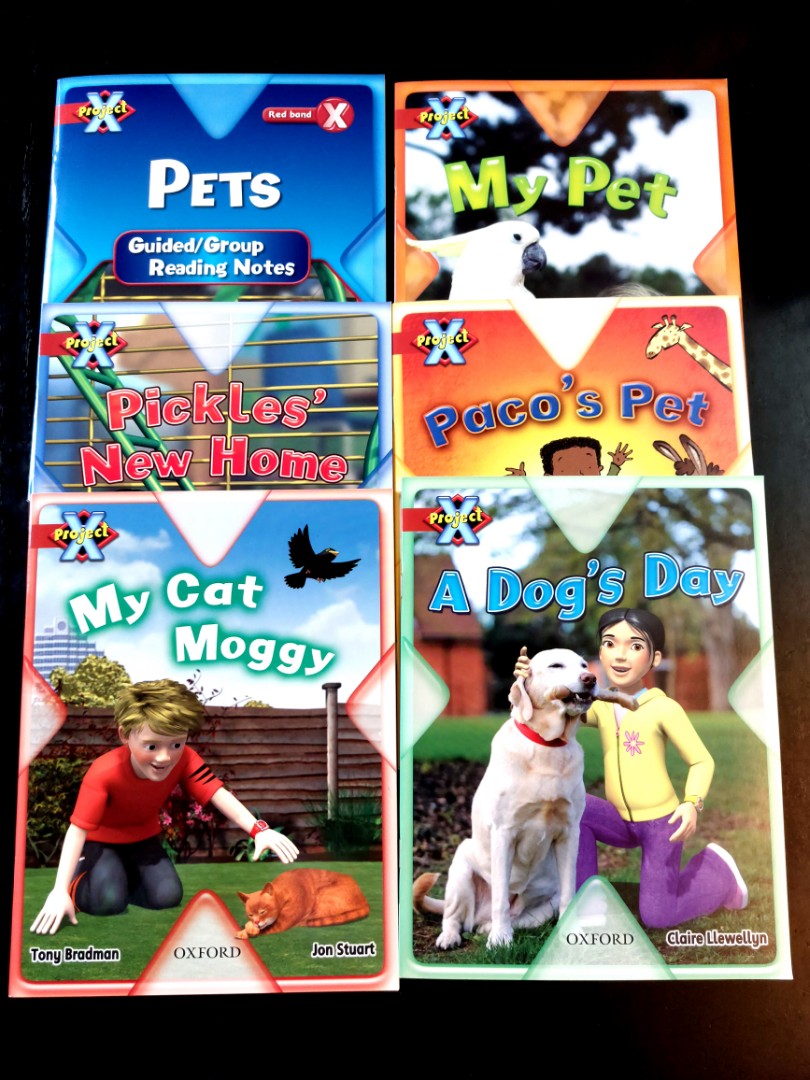 Project X Level 2故事書Pets 附贈Guiding book, 興趣及遊戲, 書本 & 文具, 小說 & 故事書 Carousell