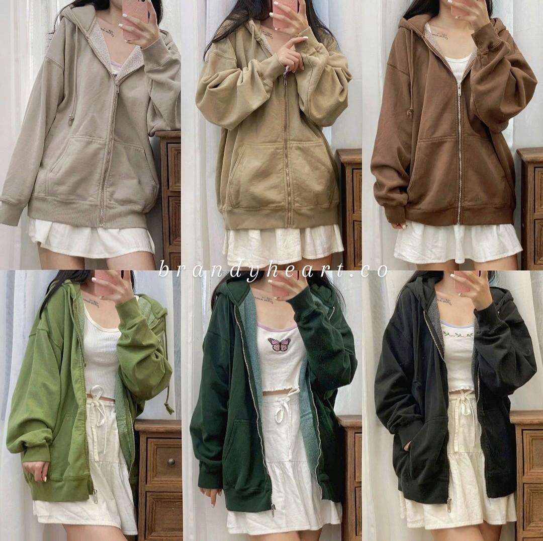 Brandy Melville Carla Hoodie, Women's Fashion, Coats, Jackets and Outerwear  on Carousell