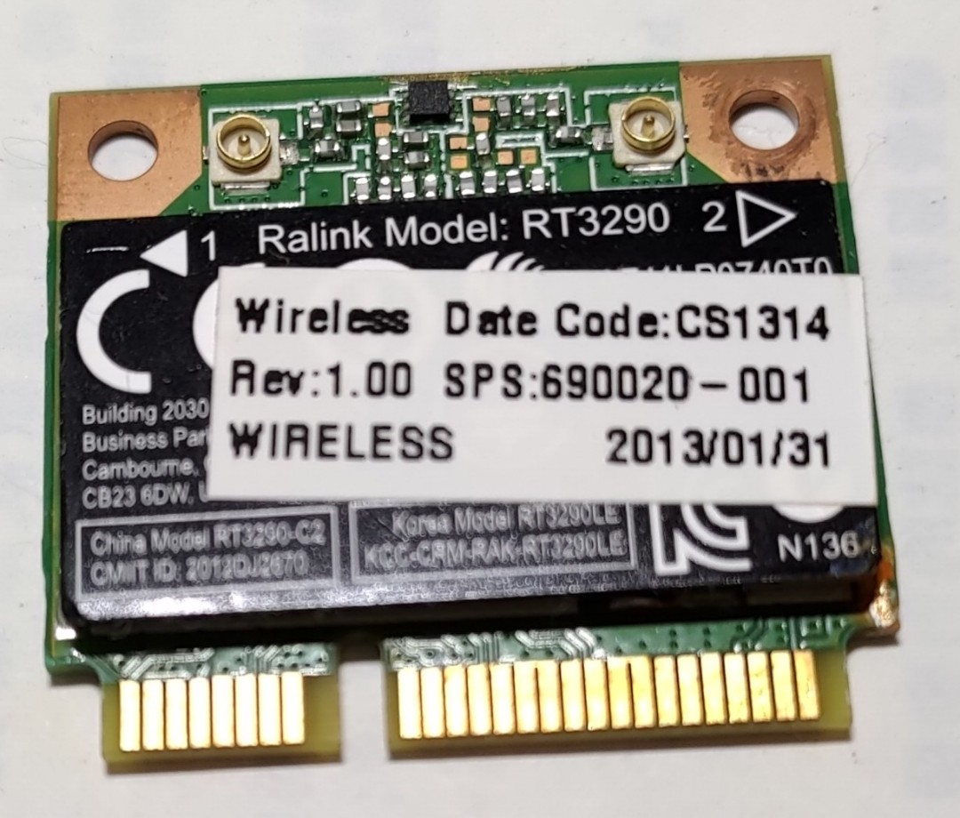 Ralink RT3290 Half Mini PCIe Wireless WiFi Bluetooth Card, 電腦＆科技, 電腦周邊及 ...