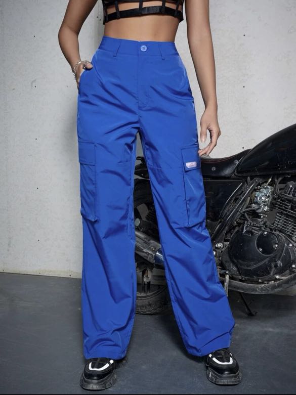 Royal Blue Cargo Pants (Shein), Women's Fashion, Bottoms, Other