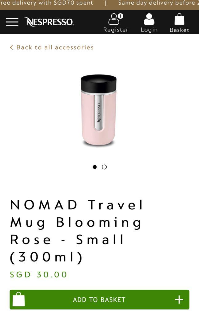 Nespresso, Accessories, Nib Limited Edition Nespresso Nomad Travel Mug  Small In Blooming Rose Pink