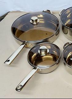 Stainless Steel Saucepan Frying Pan, 16cm 28cm, Cooking Pot Casserole Cookware Kitchenware