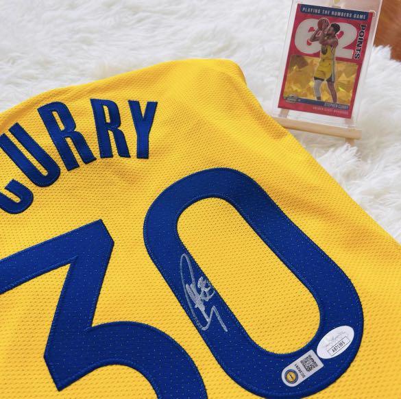 Stephen Curry Signed Warriors Nike ADV Authentic NBA 75 Finals Jersey BAS  USASM
