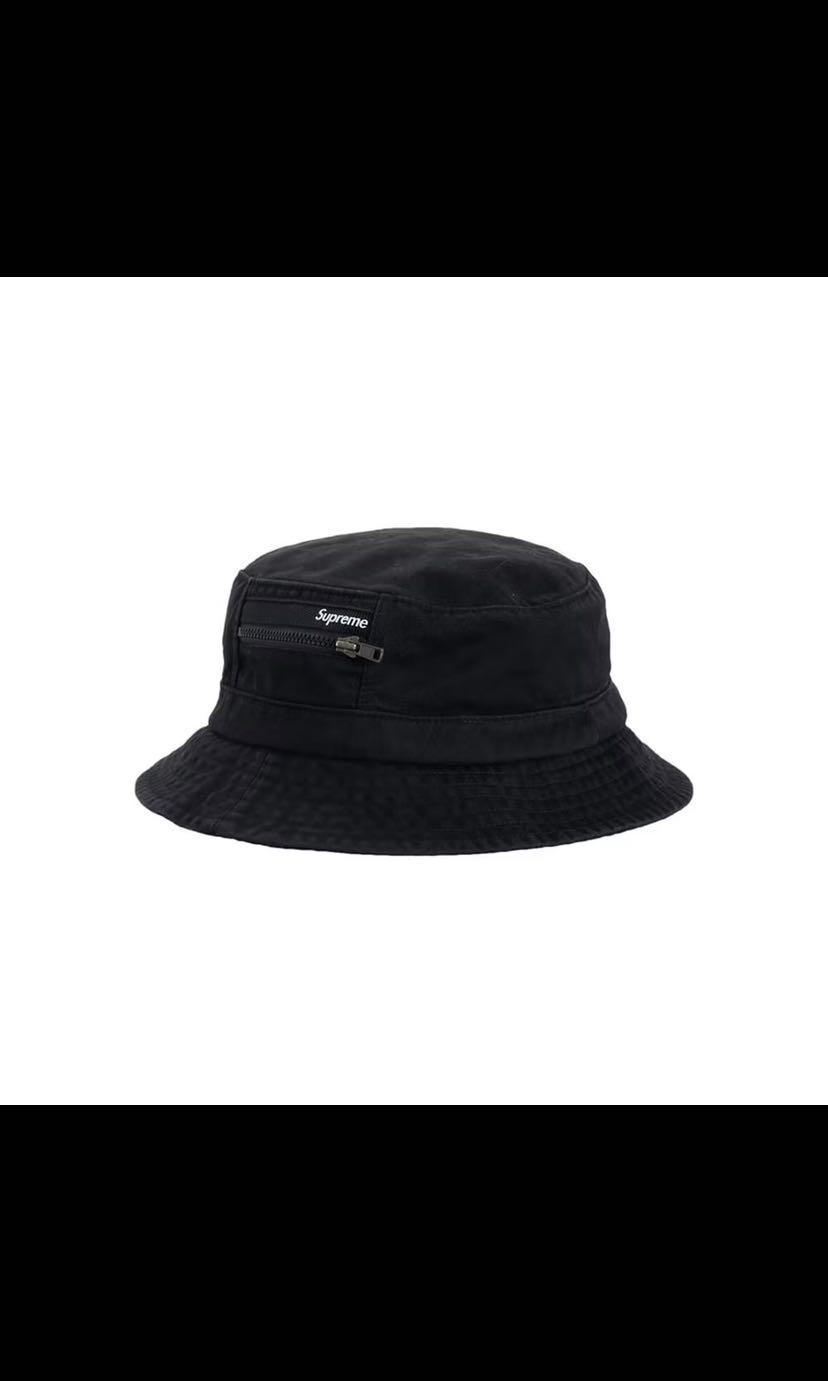 SUPREME SS22 Zip Pocket Crusher Bucket Hat - Black