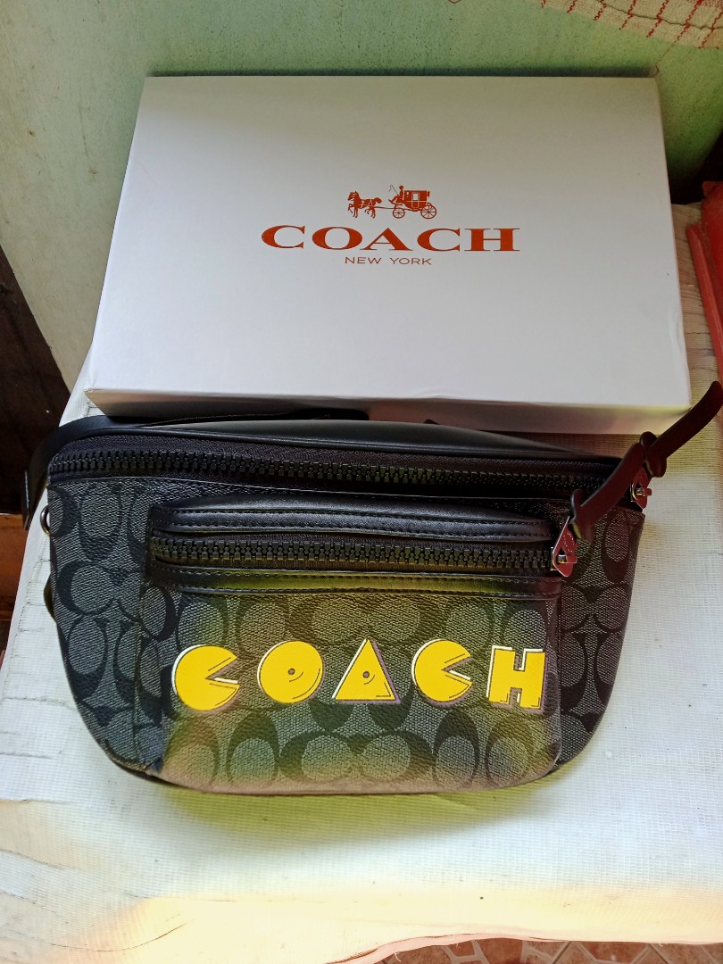 tas/waist bag pria coach pacman, Fesyen Pria, Tas & Dompet , Tas