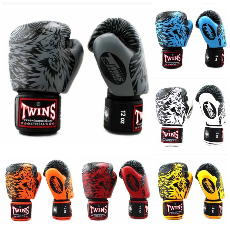 Twins Signature Wolf Boxing Muay Thai Gloves, Sports Equipment, Other
