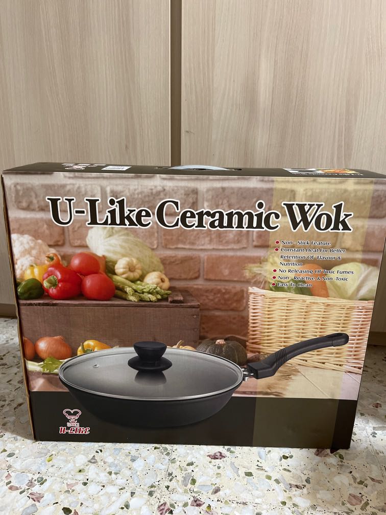 Ceramic wok 30cm, Furniture & Home Living, Kitchenware & Tableware