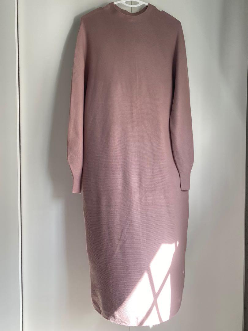 Uniqlo 3D Knit Cotton Balloon Sleeve Dress Women s Fashion