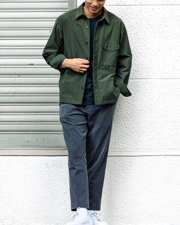Uniqlo 寬版口袋襯衫式休閒外套
