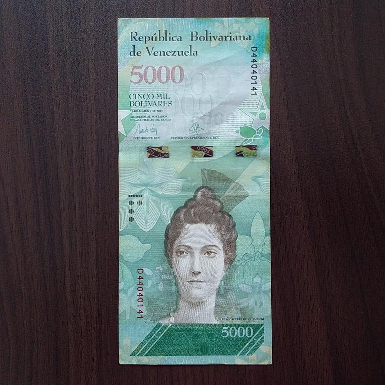 Details about   Venezuela 5000 Bolivers 2017 Almost Uncirculated Paper Money 