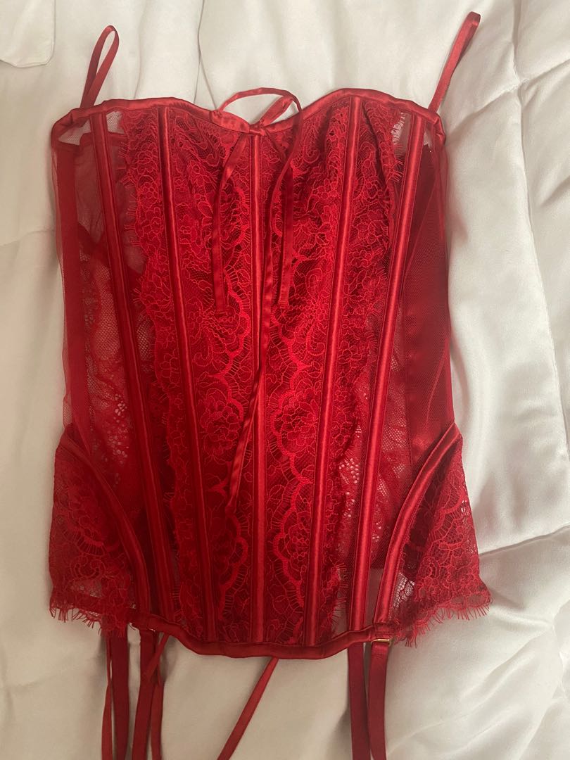 Victoria's Secret Red Corset, Women's Fashion, New Undergarments &  Loungewear on Carousell