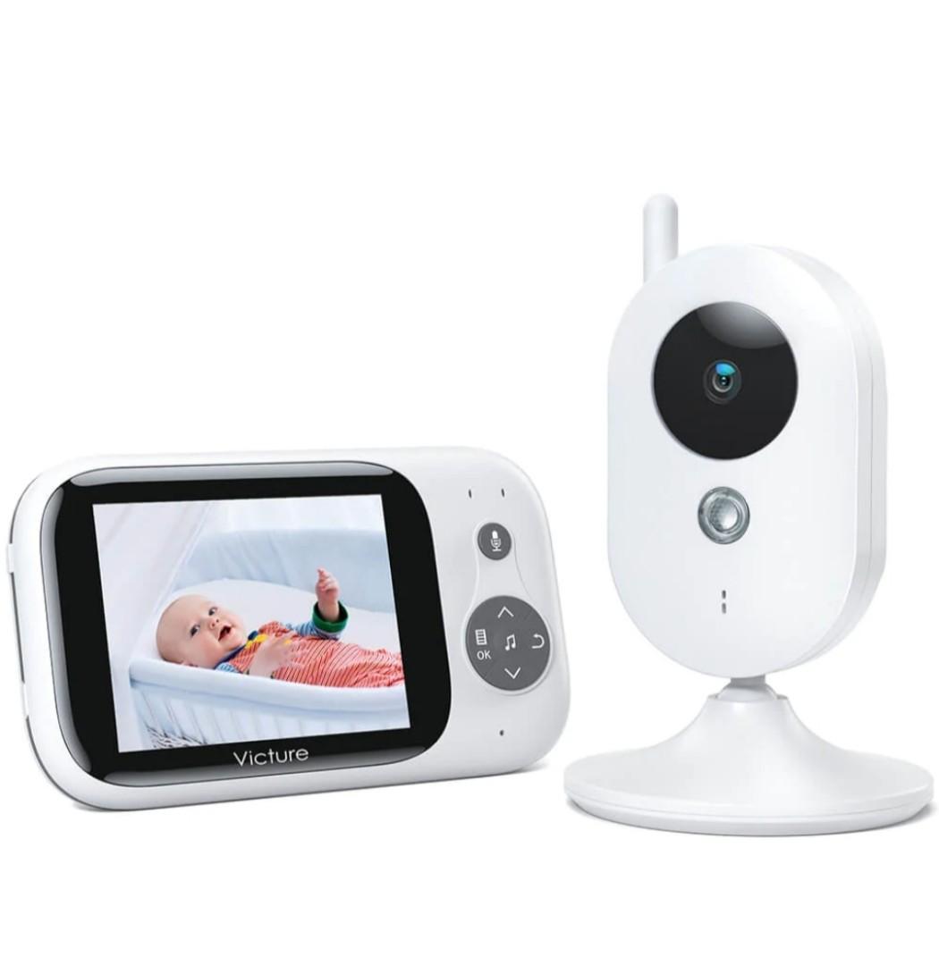 Long Range and Temperature Monitoring Two Way Talk VOX Mode HelloBaby Video Baby Monitor 3.2 LCD Display Screen with Camera Built-in Lullabies Infrared Night Vision 