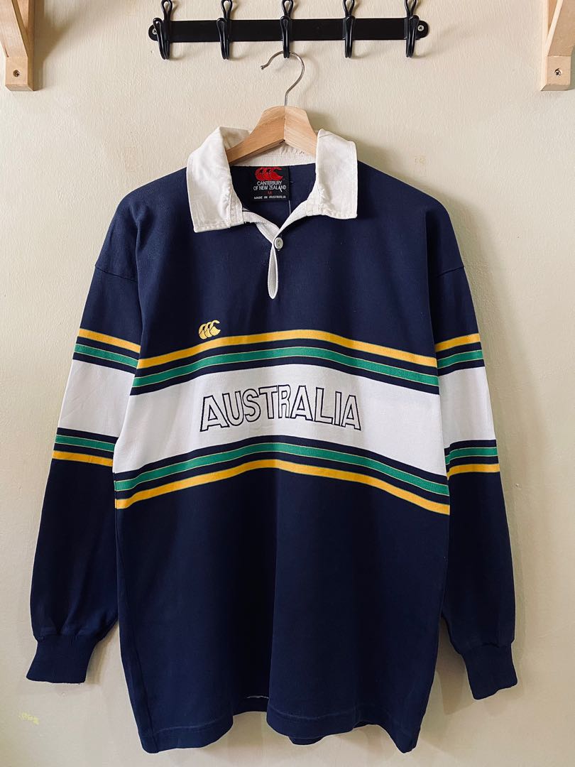 Kleding Gender-neutrale kleding volwassenen Tops & T-shirts Polos Vintage Canterbury van Nieuw-Zeeland van Club Rugby Kraag Spellout Borduurwerk Kleine Maat Vintage Sweatshirt 