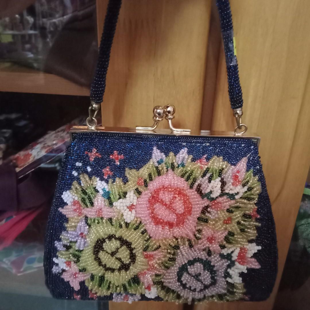 Vintage Beaded Clutch Bag Women s Fashion Bags Wallets Clutches on Carousell