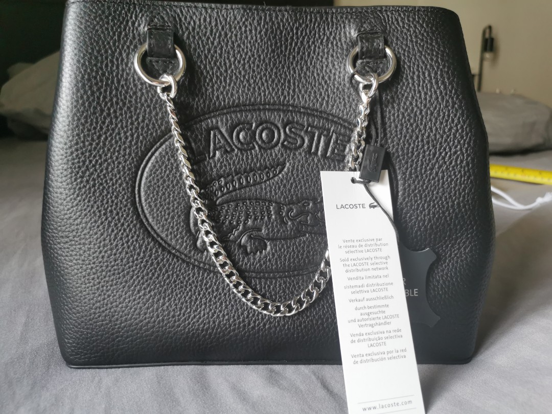 Women's croco crew embossed online logo small leather tote