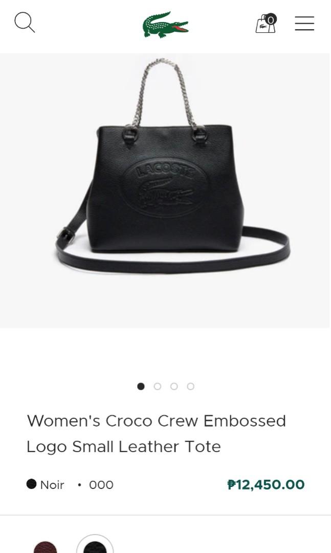 Women's croco crew embossed logo small leather tote online