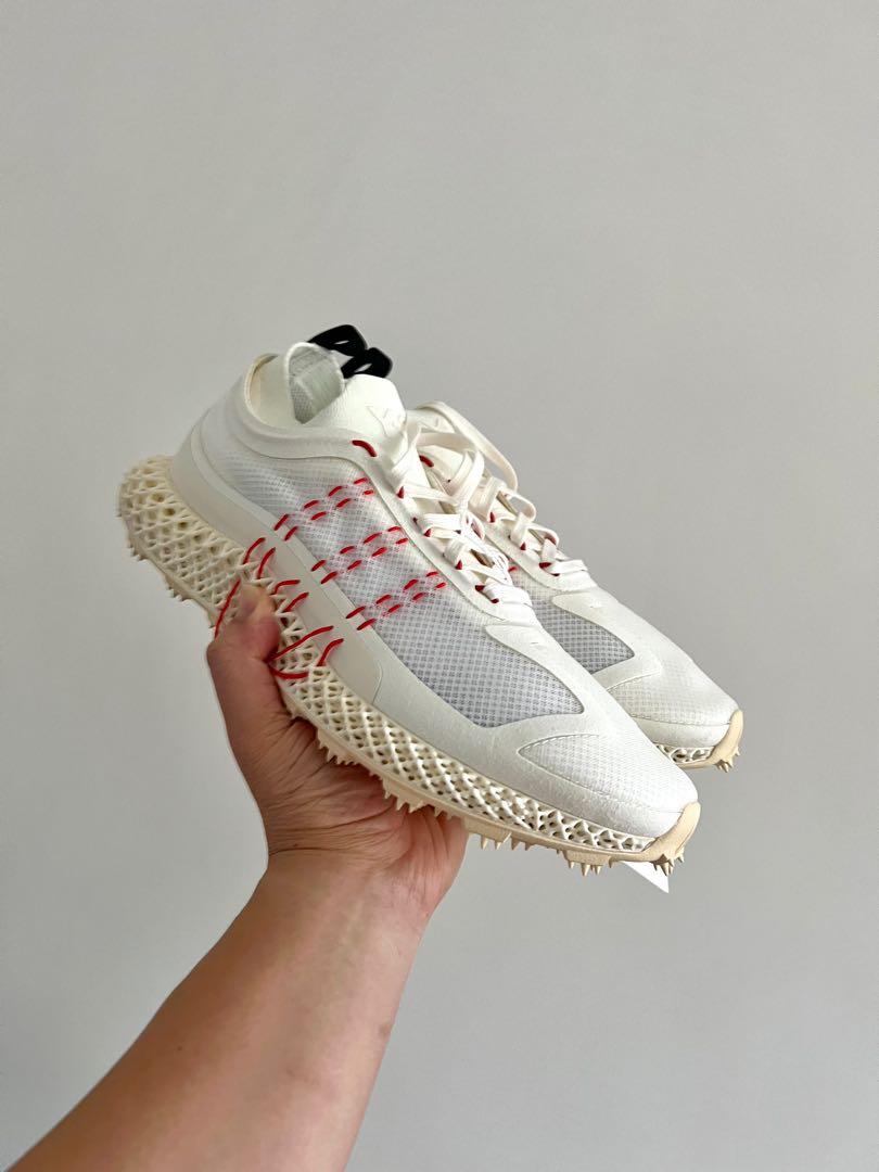 Y-3 RUNNER 4D HALO GW4451 CWHITE/RED/BRCYAN BLAESS/ROUGE/CYAVIF UK6 UK9,  男裝, 鞋, 波鞋- Carousell