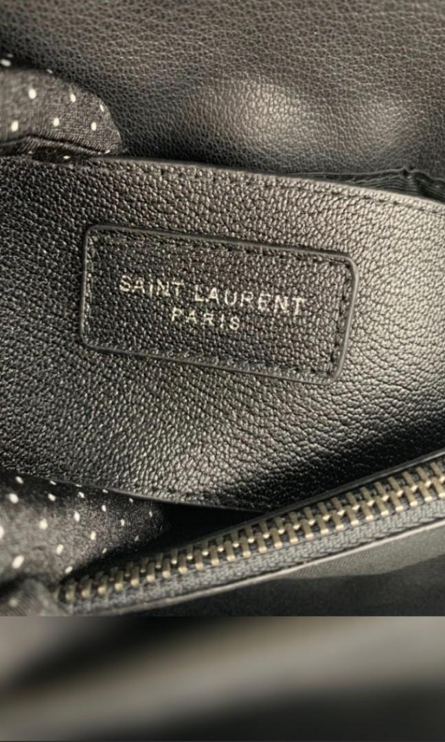 YSL College Medium 24cm Black Quilted Calfskin Gold Hardware