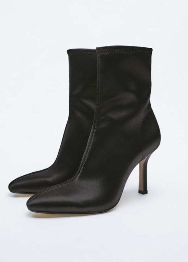 Satin hot sale boots zara
