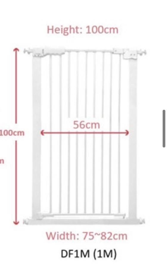 [1M HEIGHT] Baby GATE / Pet Gate includes 2 extensions, Babies & Kids