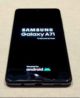 8GB RAM / 128GB storage Black Samsung Galaxy A71 (Only phone). With dedicated MicroSD, SIM1 and SIM2 slots.