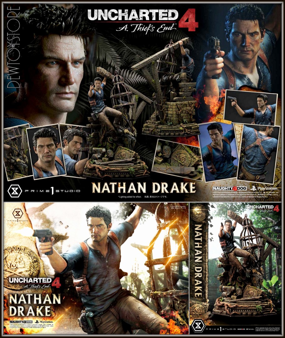 1/4 Quarter Scale Statue: Nathan Drake Deluxe Bonus Version Uncharted 4 A  Thief's End Ultimate Premium Masterline 1/4 Statue by Prime 1 Studio