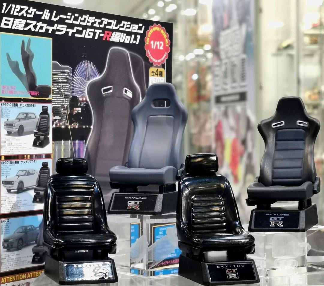 日通動畫日版Stasto 4589675714161 1/12 賽車座椅系列日產Nissan Skyline GT-R 編Vol.1  全套四種現貨門市發售中全套$99-, 興趣及遊戲, 玩具 遊戲類-