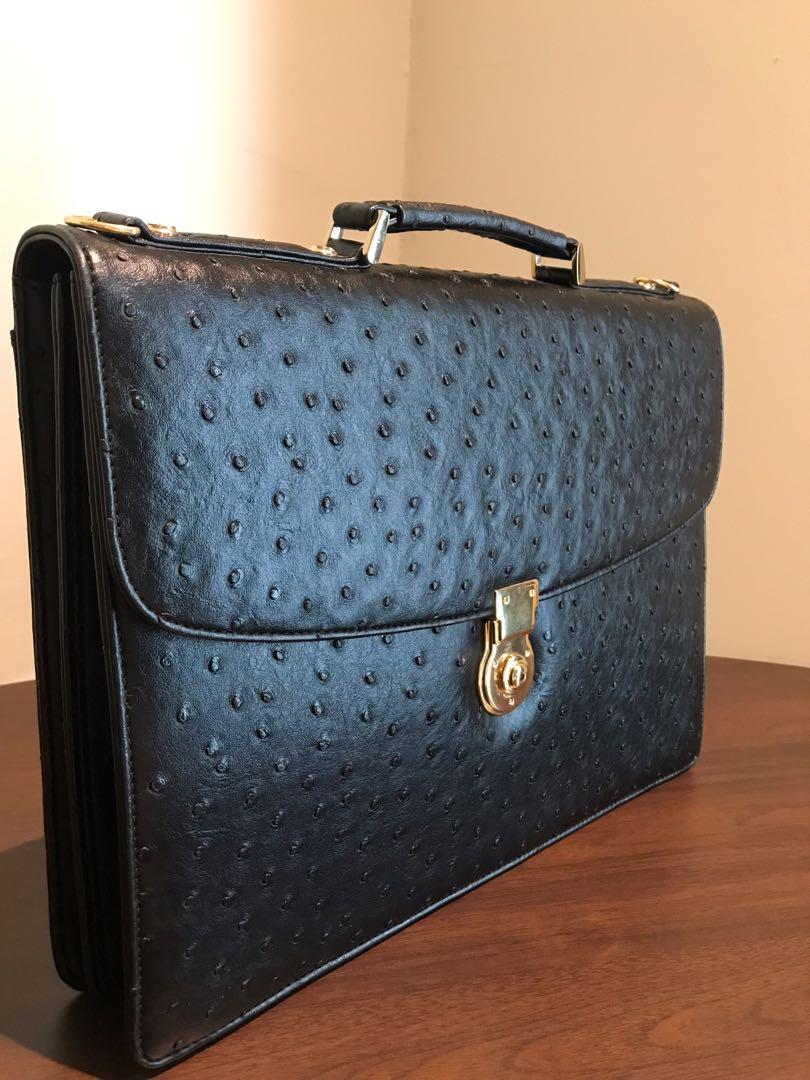Ostrich briefcase deals