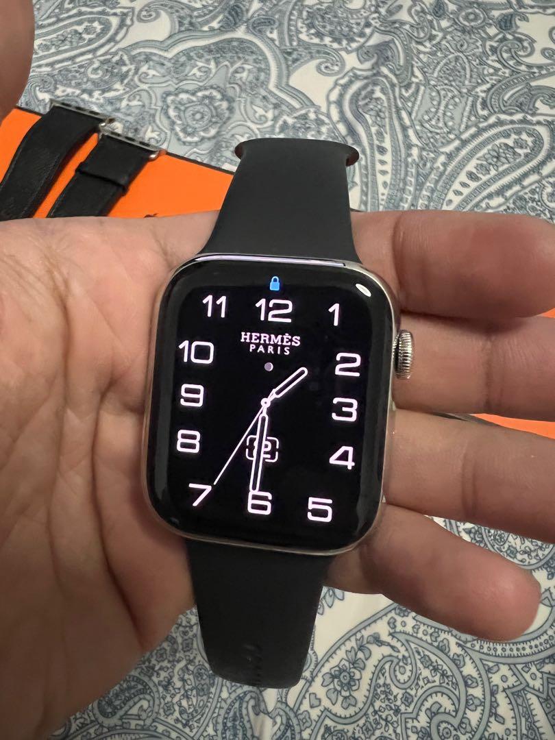 Apple Watch Hermes Series 7 45mm Stainless Steel Case S7, Mobile ...