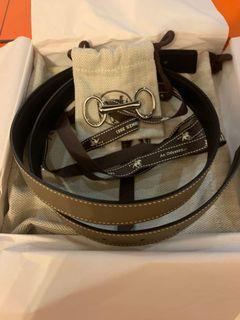 Authentic Hermes Reversible Black & Etoupe Belt