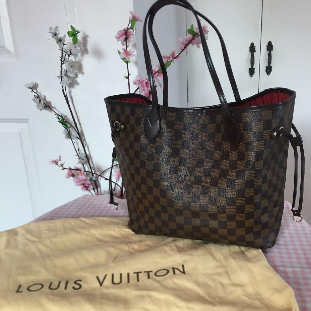 Louis Vuitton Neverfull MM Azur, Luxury, Bags & Wallets on Carousell