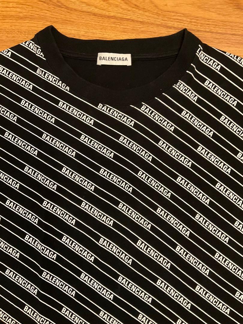 Balenciaga Allover Print Tshirt in Black for Men  Lyst UK