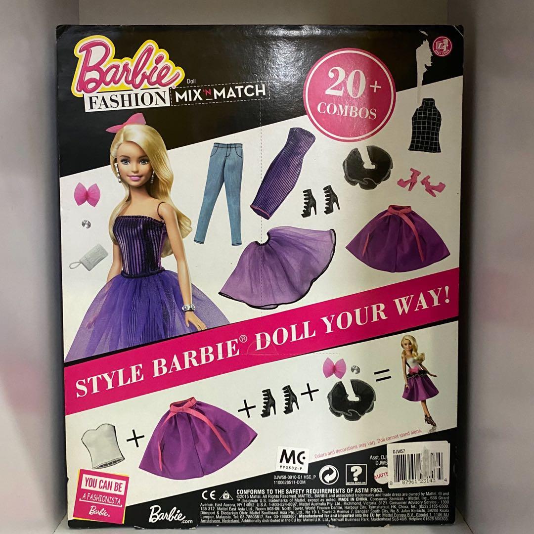 Barbie fashion mix n match doll on sale