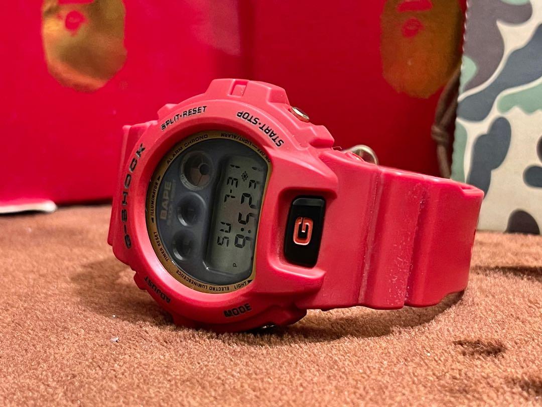 Bathing Ape x Casio G Shock DW 6900 Red Bape