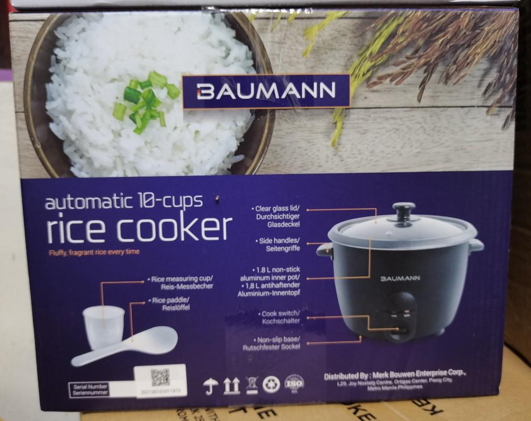 Baumann rice cooker 10 cups 1.8L, TV & Home Appliances, Kitchen