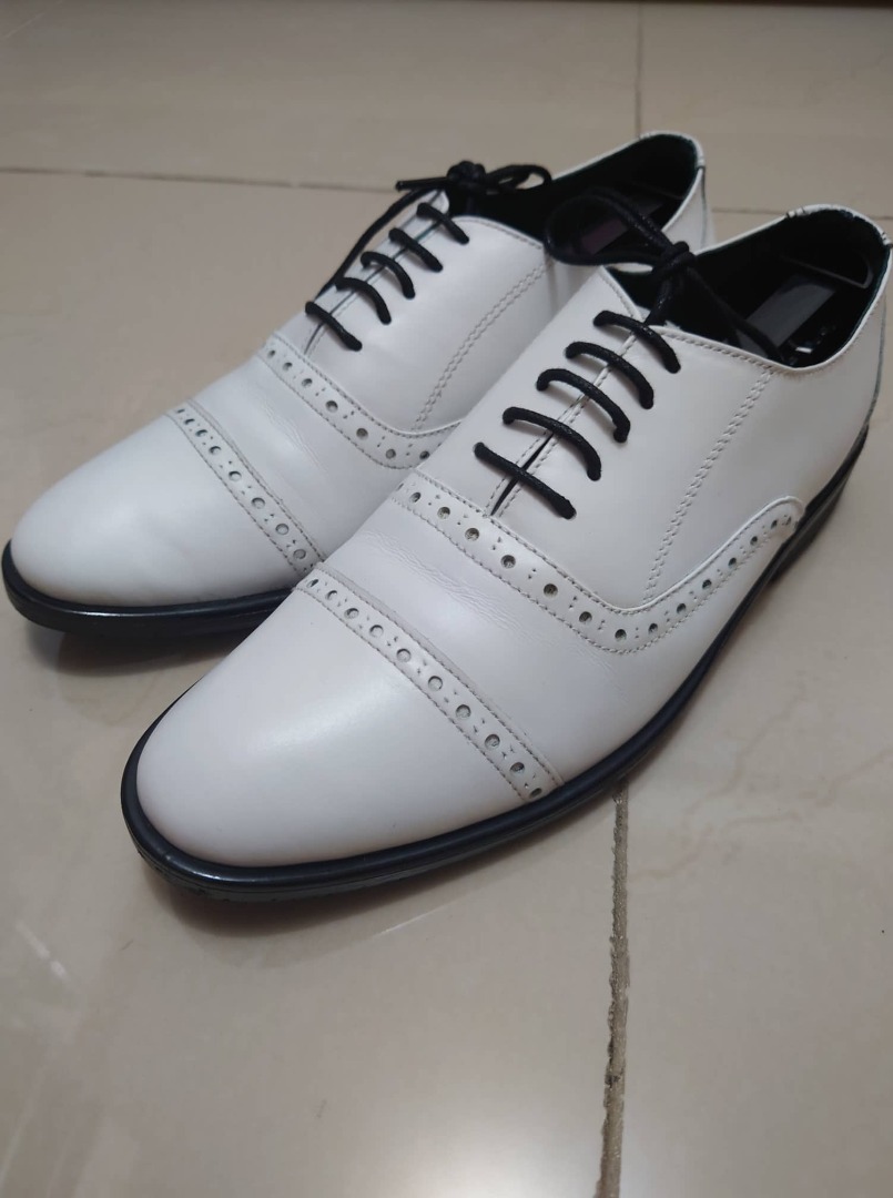 Bayani PH Aguinaldo White Captoe Leather Men's Shoes, Men's Fashion ...