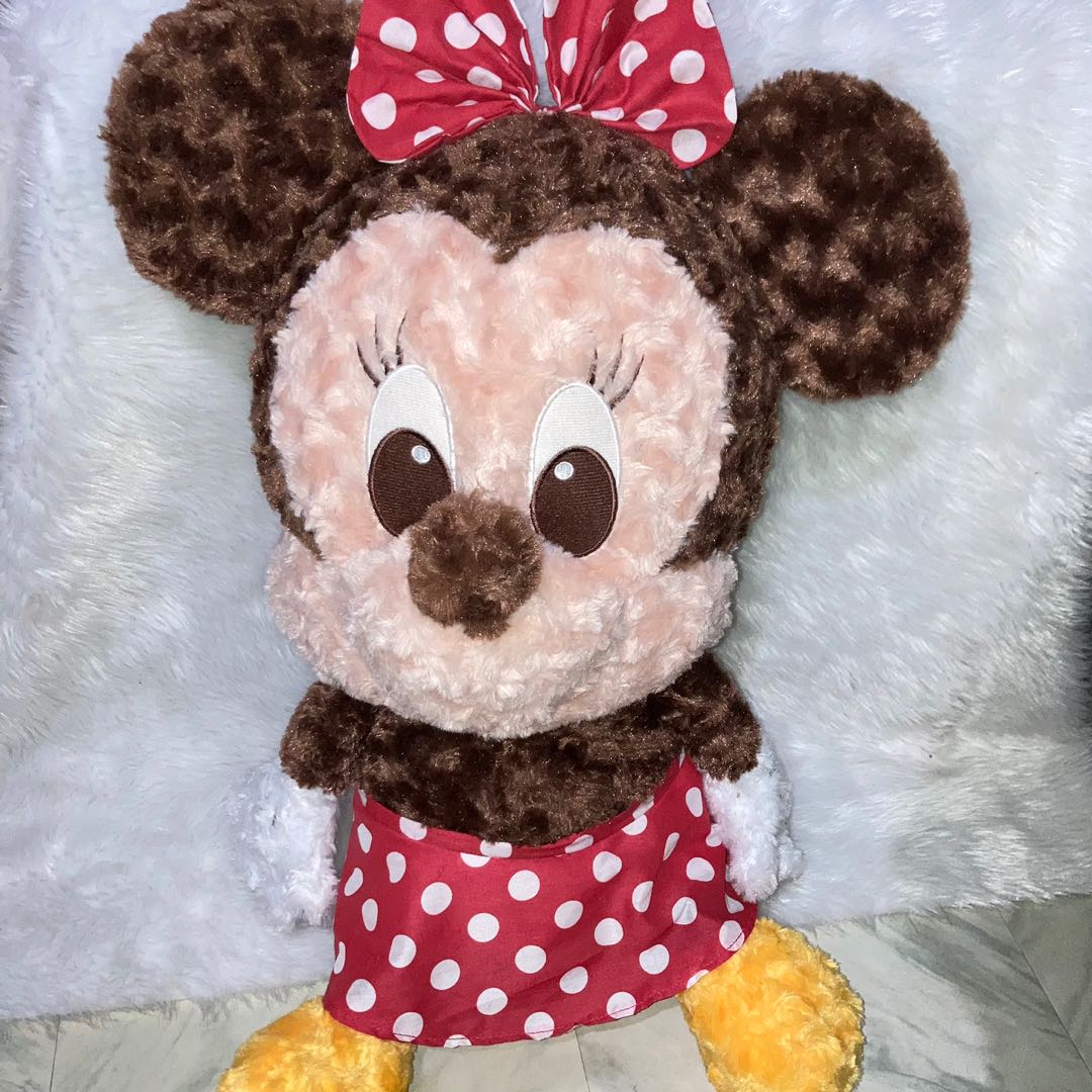 Big-Sized Minnie Mouse Disney Stuff toy Rose Pattern, Hobbies & Toys, Toys  & Games on Carousell