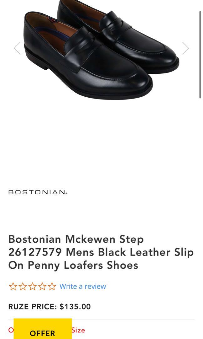 BNWT Clarks Bostonian Black Penny Loafers