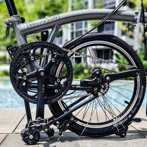 5 MONTHS OLD BROMPTON P-LINE M4L METALLIC STORM GREY, Sports Equipment ...