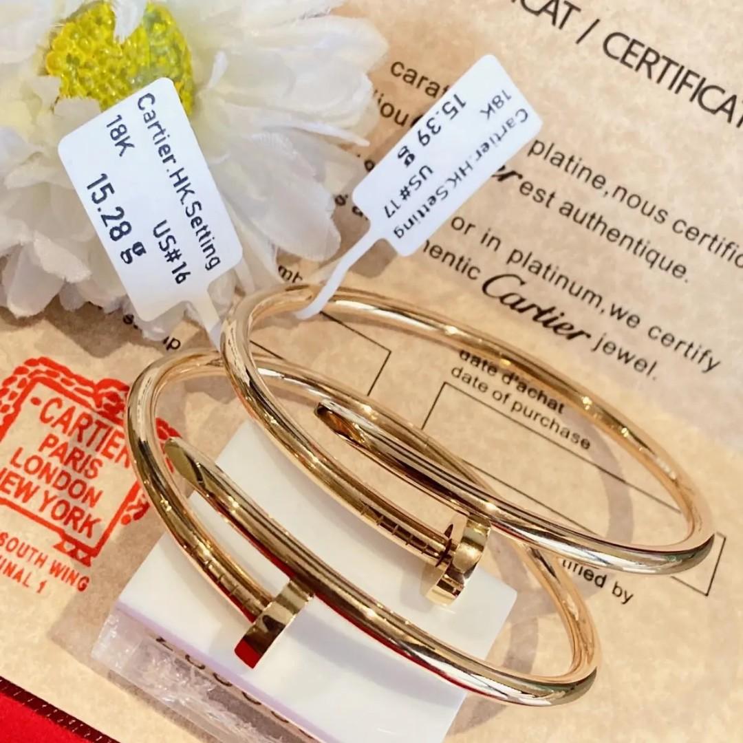 Rose gold cartier bangle, Women's Fashion, Jewelry & Organizers, Bracelets  on Carousell