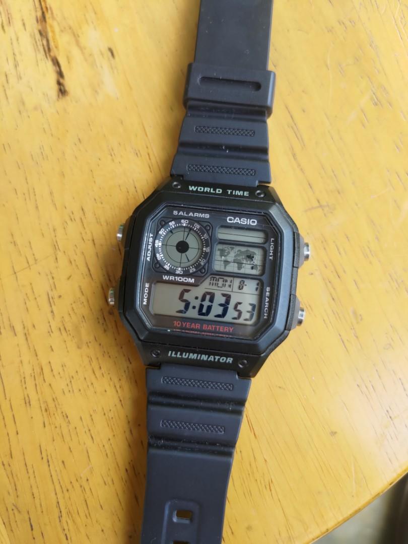 Casio AE1200 Black (Casio Royale), Men's Fashion, Watches & Accessories,  Watches on Carousell