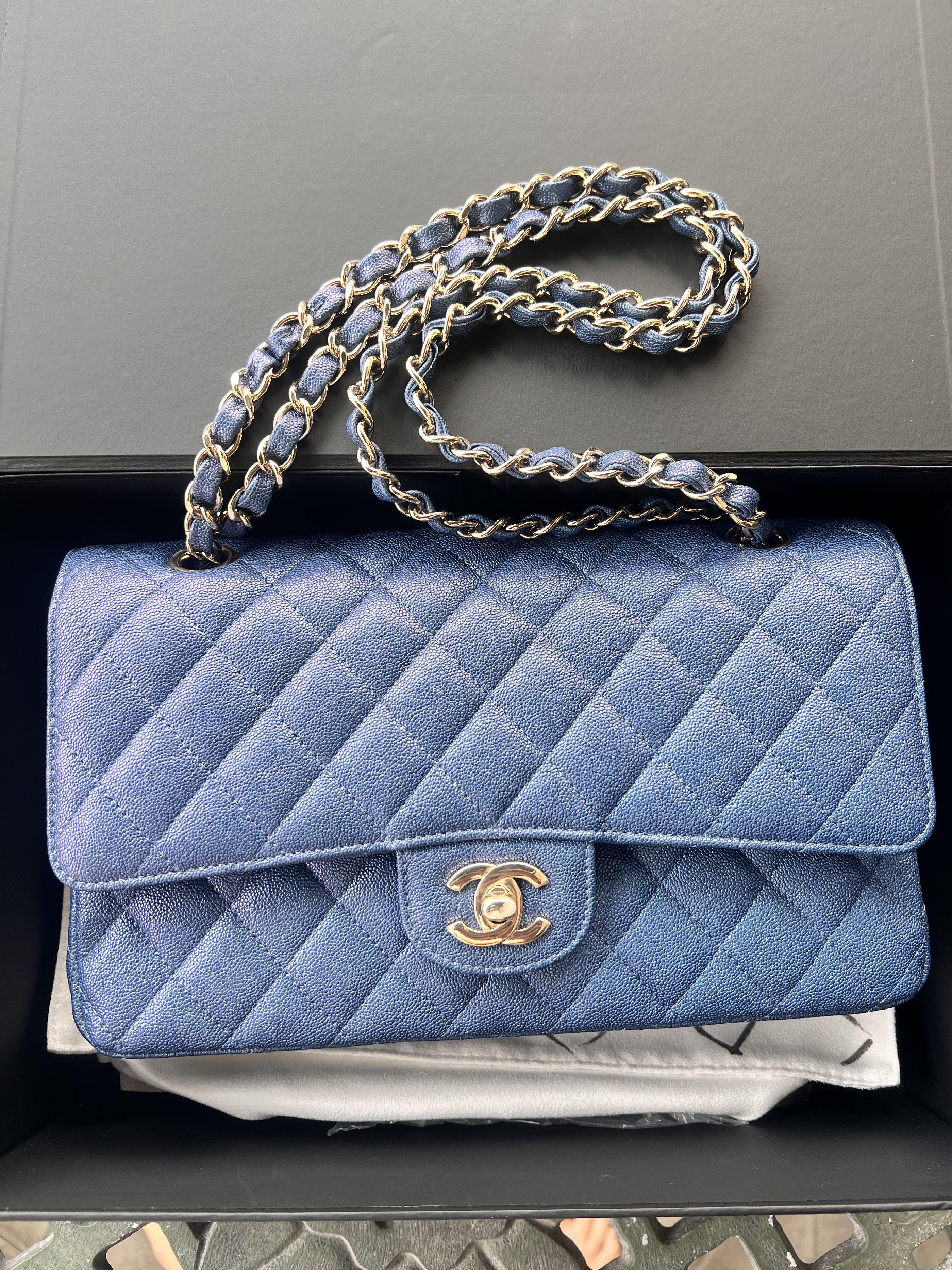 Chanel classic medium 19S iridescent, Luxury, Bags & Wallets on Carousell